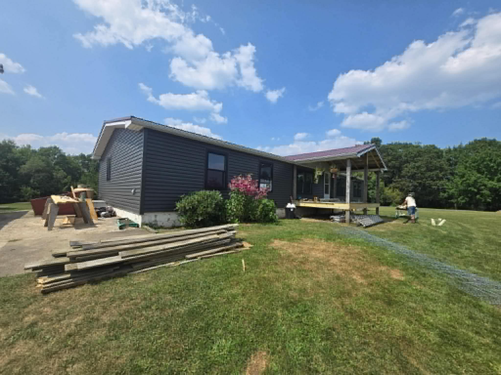 Recent porch and deck construction project