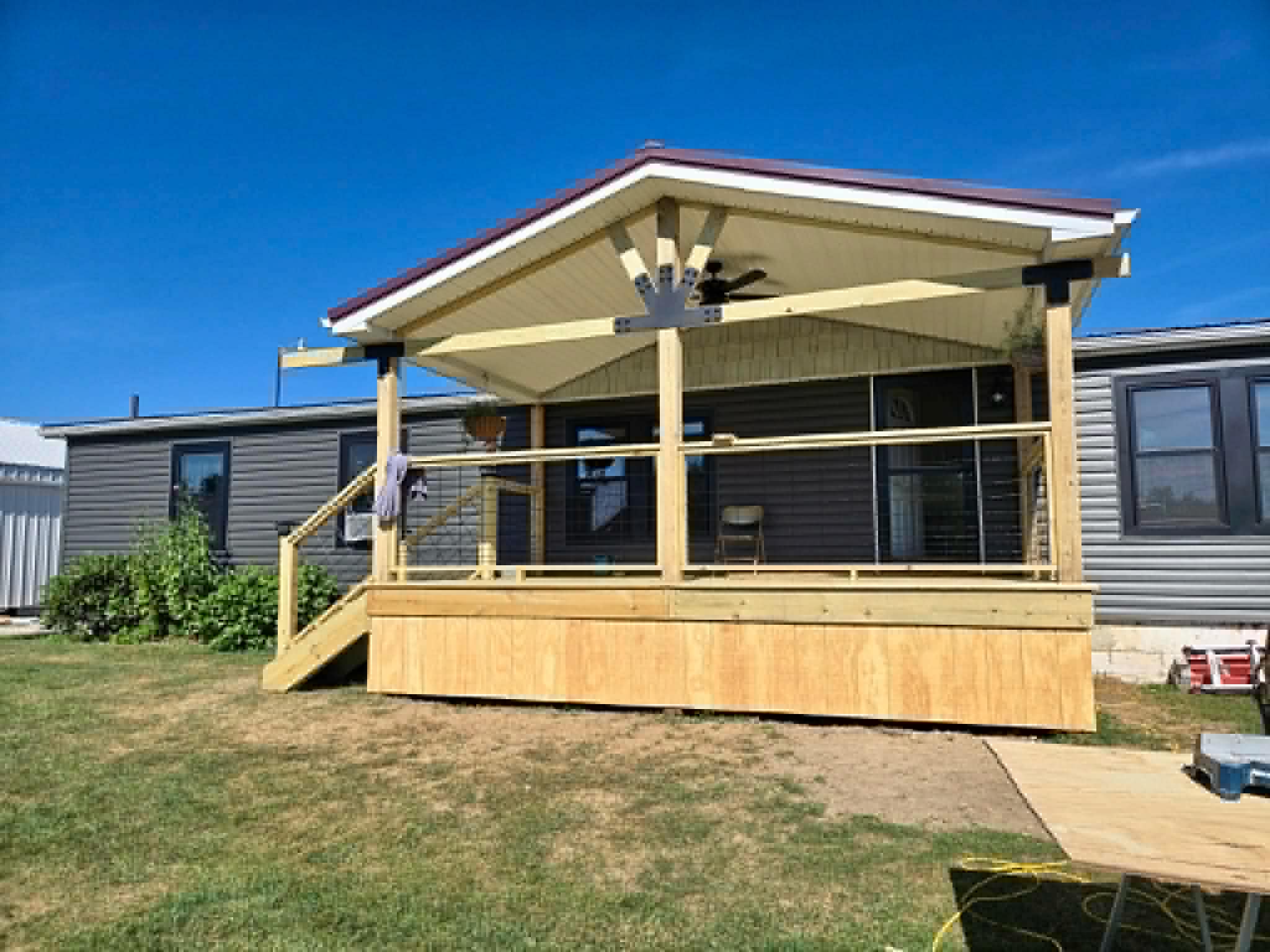 Recent porch and deck construction project